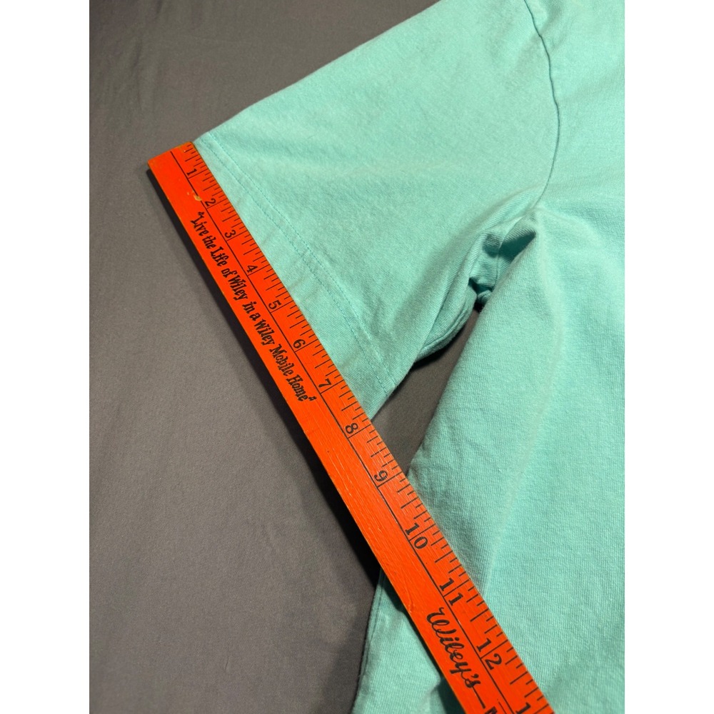 Smiley x HM The Original Smiley Graphic T-Shirt Teal Turquoise Womens Medium - Picture 5 of 9